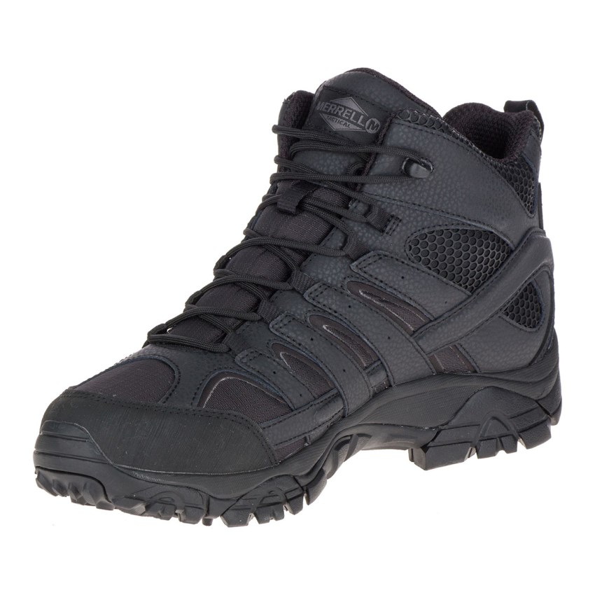 Bottes de Securite Merrell Moab 2 Mid Tactical Waterproof Noir Femme | Z.V.LQRN